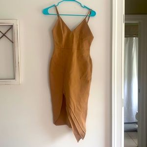 NWT! Superdown camel sheath dress!